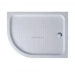 Поддон для душа акриловый 120х80 правосторонний Cezares TRAY-A-RH-120/80-550-15-W-R с сифоном