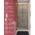 Душевая дверь Cezares LUX-B-FS-1-100-C-BORO, 100х195, профиль брашированное золото, стекло прозрачное