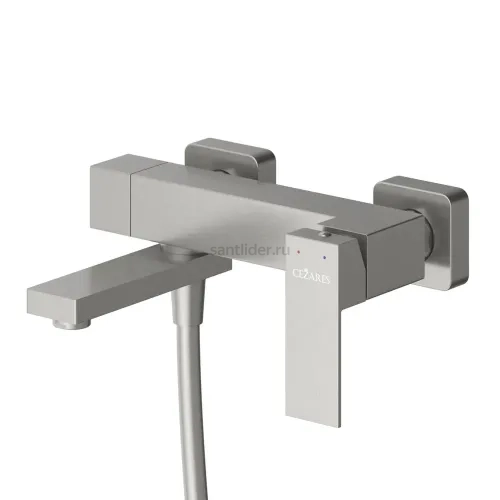 Смеситель CEZARES SLIDER-VD-IN для ванны и душа с поворотным изливом, с ручным душем, шлангом и держателем