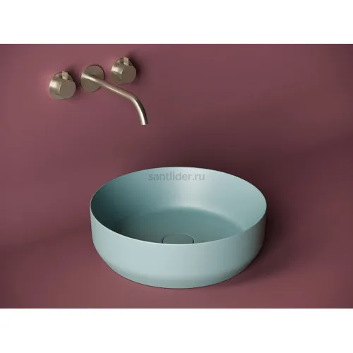 Умывальник CERAMICANOVA Element чаша накладная круглая (цвет Зеленый Матовый) CN6022MLG