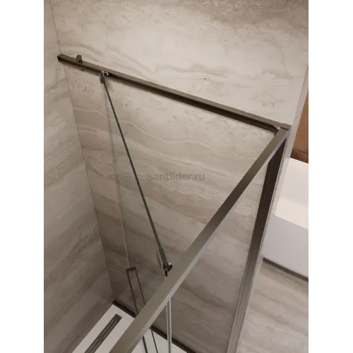 Душевая дверь Cezares LUX-B-FS-1-70-C-GM, 70х195, профиль оружейная сталь, стекло прозрачное
