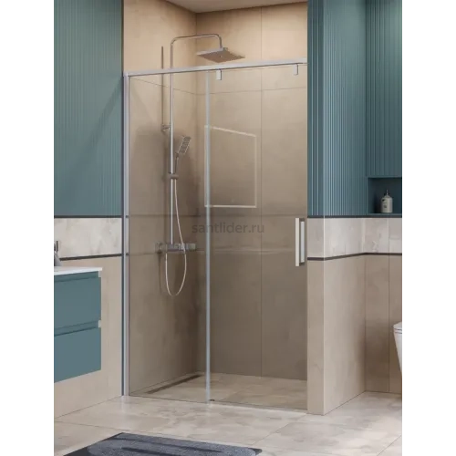 Душевая дверь шириной 130см BelBagno SOFT_CLOSE-1-BF-1-130-C-Cr профиль хром, стекло прозрачное
