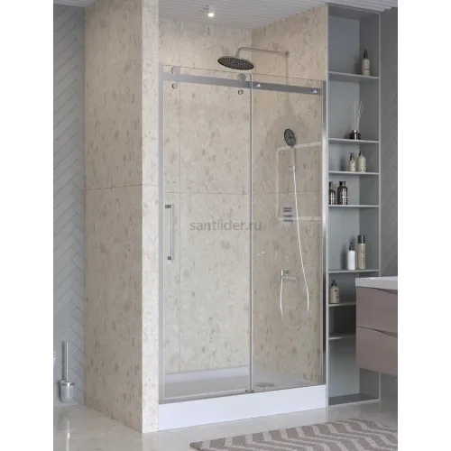 Душевая дверь шириной 151см BelBagno MARINO-2-BF-1-150-C-CR профиль хром, стекло прозрачное