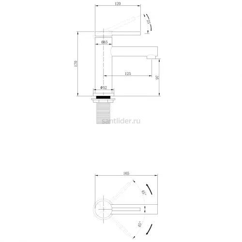Смеситель ABBER Emotion AF8810B для раковины, черный матовый