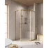 Душевой уголок Cezares RELAX-304-P-1-100-C-BORO, 100х100х200, профиль брашированное золото, прозрачное стекло
