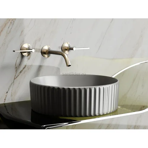 Умывальник CERAMICANOVA Element чаша накладная круглая (цвет Антрацит Матовый) CN6057MH