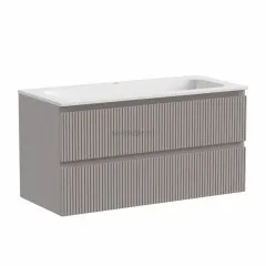 Тумба подвесная SANCOS Snob T, Doha Soft 995х445х500, под столешницу без отверстия под смеситель, цвет Black Sky, SNT100SM