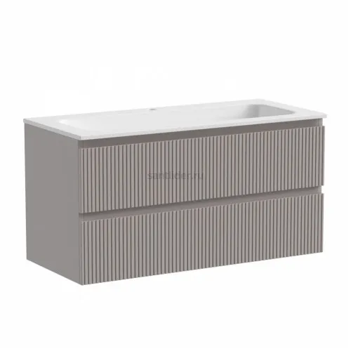 Тумба подвесная SANCOS Snob T, Doha Soft 995х445х500, под столешницу без отверстия под смеситель, цвет Black Sky, SNT100SM