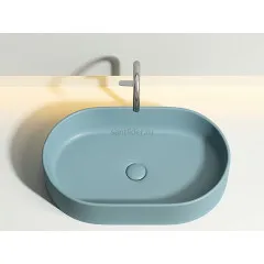 Умывальник CERAMICANOVA Element чаша накладная овальная (цвет Зеленый Матовый) CN6048MLG