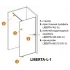 Душевая перегородка Cezares LIBERTA-L-1-140-C-Cr