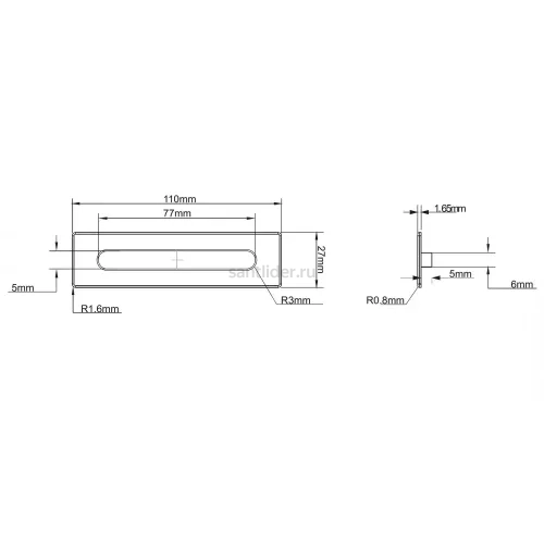 Накладка на перелив ABBER AB0006NG никель