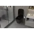 Комплект подвесной унитаз ABBER Rechteck AC1201MB черный матовый с инсталляцией AC0105 и кнопкой AC0121NG никель