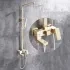 Душевая стойка ABBER Daheim AF8216G с изливом, золото матовое, Улучшите свой душевой опыт с душевой стойкой ABBER Daheim AF8216G