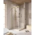 Душевой уголок Cezares RELAX-304-A-2-80-C-BORO, 80х80х200, профиль брашированное золото, прозрачное стекло