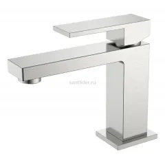 Cмеситель для умывальника Qubic Brushed Nickel