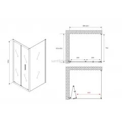 Душевой уголок ABBER Sonnenstrand AG07090B-S85B