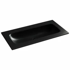 Раковина накладная мебельная CERAMICANOVA Grace прямоугольная, без отверстия под смеситель,, цвет черный матовый, CN7019MBWx
