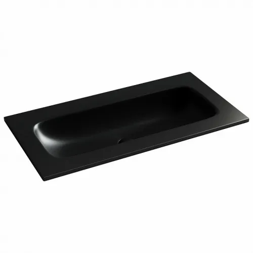 Раковина накладная мебельная CERAMICANOVA Grace прямоугольная, без отверстия под смеситель,, цвет черный матовый, CN7019MBWx
