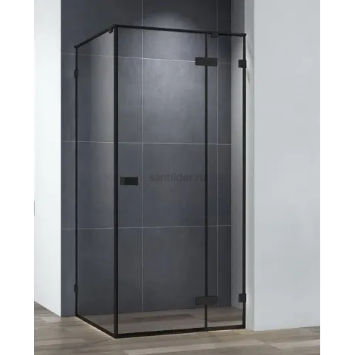 Душевой уголок Cezares BELLAGIO-A-1-100-C-NERO, 100х100х197, профиль черный, прозрачное стекло