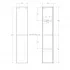 Пенал подвесной BelBagno ALBANO-1600-2A-SC-RVB-P универсальный, Rovere Vintage Bianco