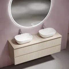 Столешница для ванной комнаты SANCOS из керамогранита SANCOS Kreman 1400х460 c отверстием под смеситель,TT140A2X