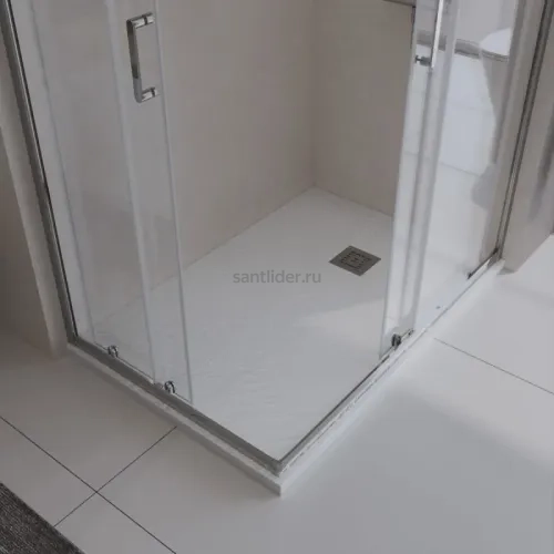 Душевой поддон из искусственного мрамора Belbagno TRAY-MR-UNO-AH-120/80-35-W-CR