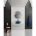 Раковина накладная прозрачная ABBER Kristall AT2812Aquamarin бирюзовая