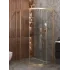 Душевой уголок Cezares MOLVENO-RH-1-110/90-C-BORO-IV, 110х90х195, профиль брашированное золото, прозрачное стекло