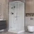 Душевая кабина BelBagno UNO-CAB-A-1-90-C-Cr-Bi-TOP-L, левосторонняя