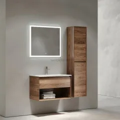 Тумба подвесная SANCOS под раковину Marmi 1.0, дуб чарльстон 790х445х520, MR1.080ECH