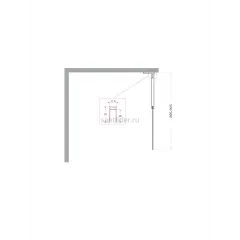 Душевая перегородка BelBagno UNO-L-1-TB-90-GR-GM профиль оружейная сталь, стекло серое