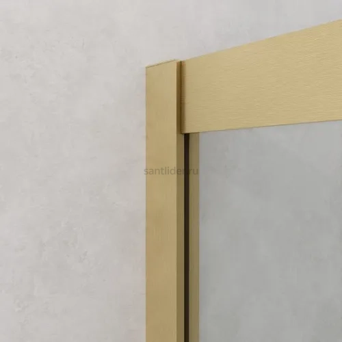 Душевой уголок Cezares RELAX-304-A-2-80-C-BORO, 80х80х200, профиль брашированное золото, прозрачное стекло