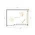 Душевой уголок Cezares LUX-AH-FS-11-110/80-C-GM, 110х80х195, профиль оружейная сталь, стекло прозрачное
