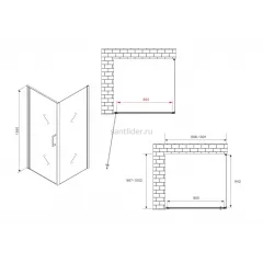 Душевой уголок ABBER Sonnenstrand AG04100-S100