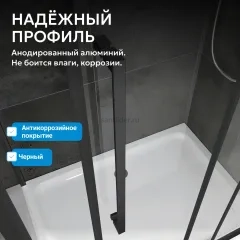 Душевая дверь ABBER Schwarzer Diamant AG30110BMH