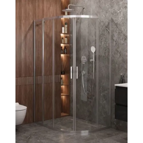 Душевой уголок Cezares MOLVENO-RH-2-110/90-C-Cr-IV, 110х90х195, профиль хром, стекло прозрачное