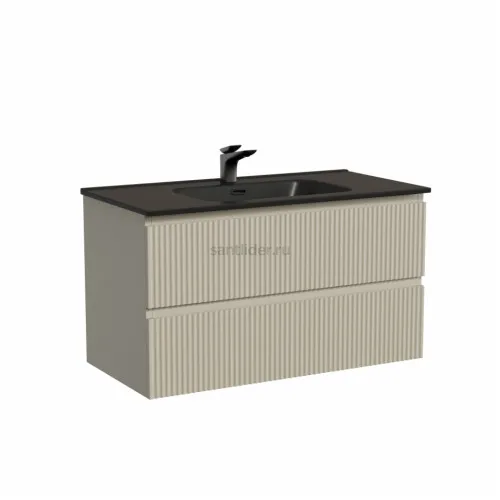 Тумба подвесная SANCOS Snob R 890х445х500, c двумя ящиками оснащенными доводчиками, Beige Soft ,SNR90CE