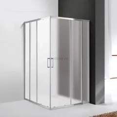 Душевой уголок Cezares MOLVENO-A-22-100+20-P-Cr, 120х120х195, профиль хром, стекло Punto матовое