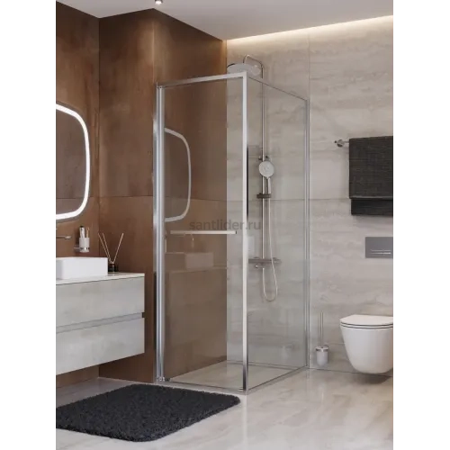 Душевой уголок Cezares LUX-AH-FS-1-70/100-C-CR, 70х100х195, профиль хром, стекло прозрачное