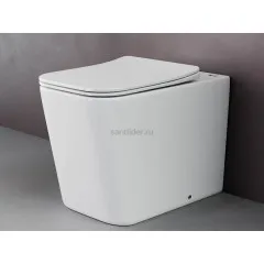 Унитаз CERAMICANOVA Cubic Rimless напольный приставной CN1809