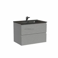 Тумба подвесная SANCOS Folk 690х445х500, c двумя ящиками оснащенными доводчиками, Ergraut soft,FL70ES