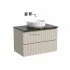 Тумба подвесная SANCOS Snob R, Beige Soft 790х445х500, под столешницу без отверстия под смеситель, цвет Black Sky, SNR80CE