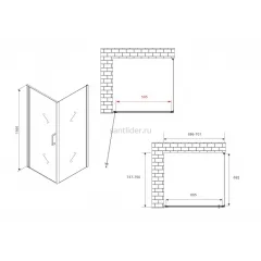 Душевой уголок ABBER Sonnenstrand AG04070M-S75M