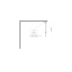 Душевая перегородка BelBagno UNO-L-1-TB-60-C-Cr профиль хром, стекло прозрачное