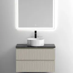 Столешница для ванной комнаты SANCOS 800х460 с отверстием под смеситель, цвет black sky, артикул TT80A1X, TT80A1X