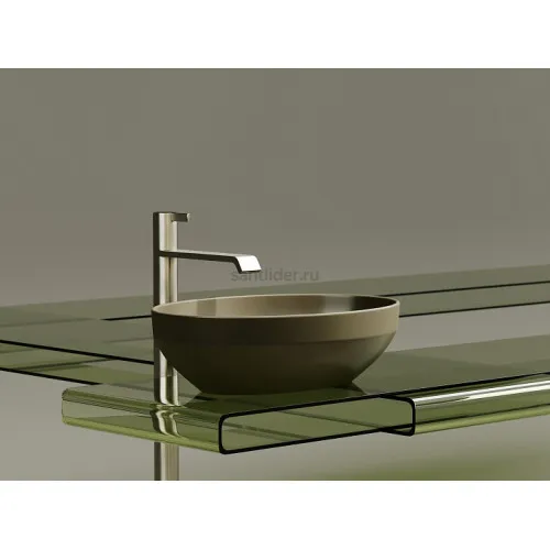 Умывальник CERAMICANOVA Element чаша накладная овальная (цвет Капучино Матовый) CN6056MC