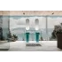 Раковина отдельностоящая прозрачная ABBER Kristall AT2702Aquamarin-H бирюзовая