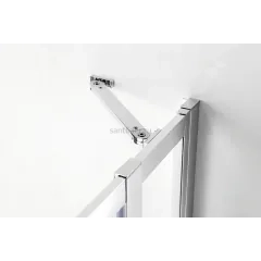 Душевой уголок Cezares MOLVENO-R-11-90+30-C-Cr-IV, 120х120х195, профиль хром, стекло прозрачное