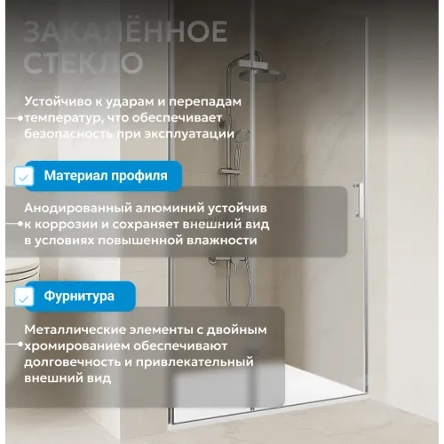 Душевая дверь ABBER Zart AG08100P
