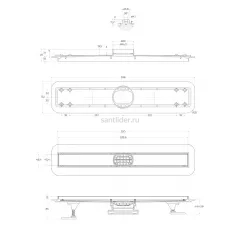Душевой линейный трап 60 см BelBagno BB-LD-LUCE-60-BIANCO лоток белый матовый